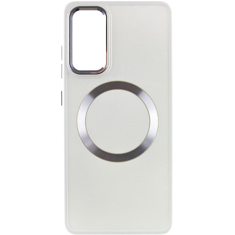 Противоударный TPU Чехол Bonbon Metal Style with MagSafe для Samsung Galaxy S20 FE Белый / White - фото 2