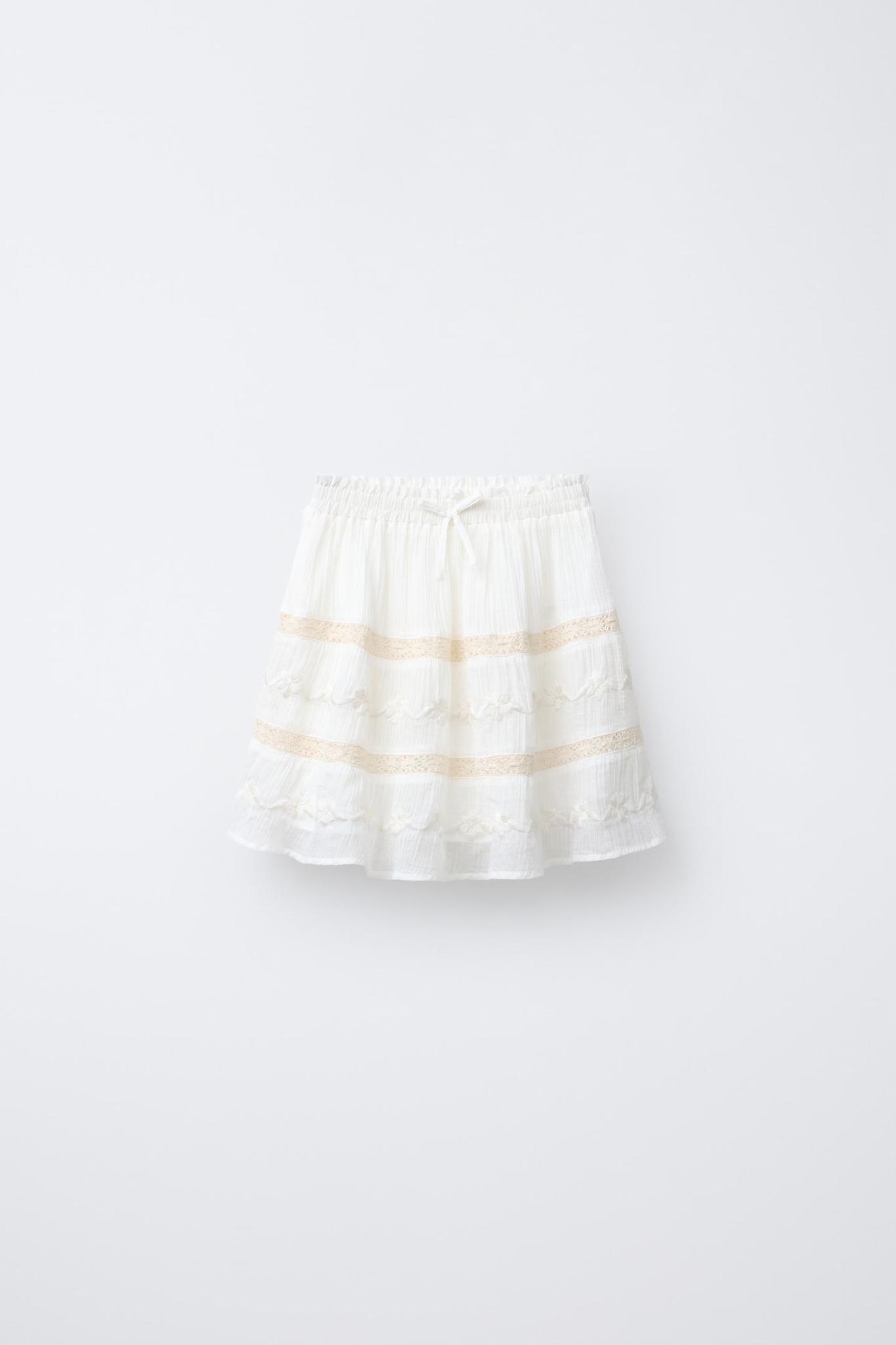 Спідниця підліткова для дівчинки Zara 164 см Білий (26021009F)