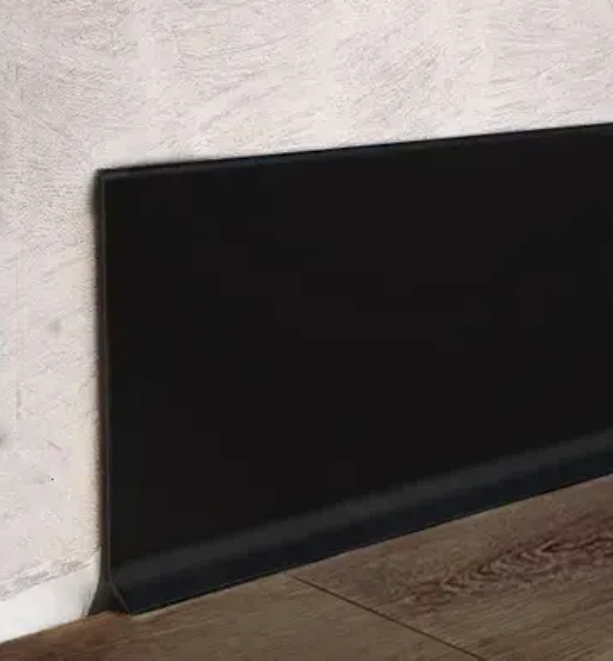 Плінтус алюмінієвий плоский накладний анодований Best Deal 3/80 2,5 м Чорний (30678661)