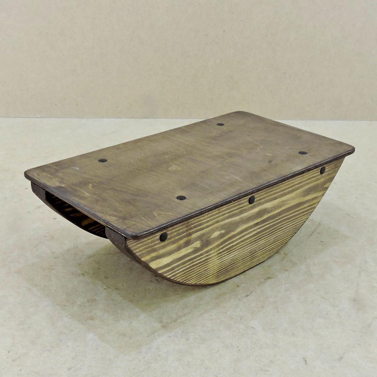 Балансировочная доска из дерева Канпур 45х25х15 см Капучино (БЛН-450109) - фото 2