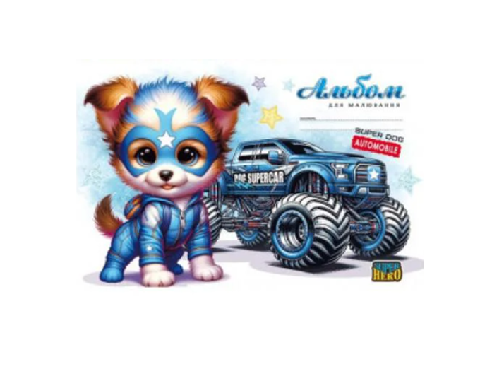 Альбом для малювання А4 на скобі захисний лак 100 г/м2 8 арк. (MTT-185600)