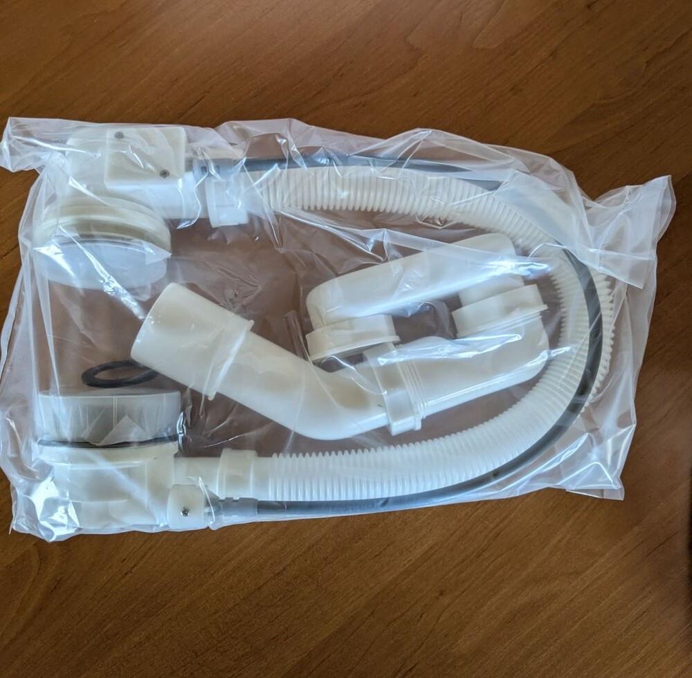 Сифон для ванны Koer BD-04-05 полуавтоматический с переливом без ревизии 1 1/2" Черный (KR5443) - фото 5