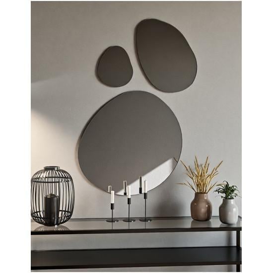 Дзеркало-камінь потрійне неправильної органічної форми Osaka 119x80 см