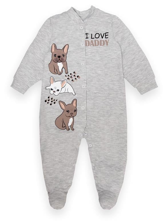 Комбінезон дитячий бавовняний для хлопчика Gabbi KB-22-2-30 80 см Сірий (13313)