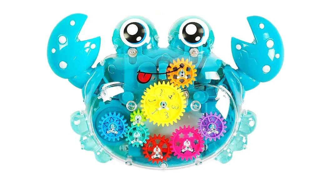 Интерактивная игрушка Мистер Крабс со звуком и подсветкой Голубой