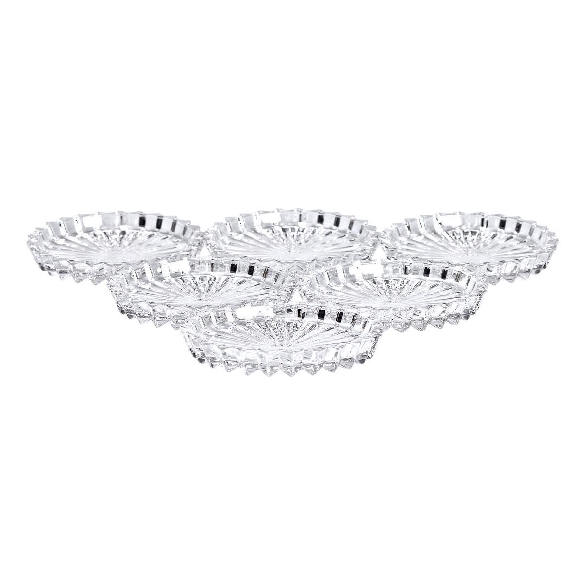 Набір блюд для подачі скляні круглі 12 см 6 шт. Прозорий (5977)