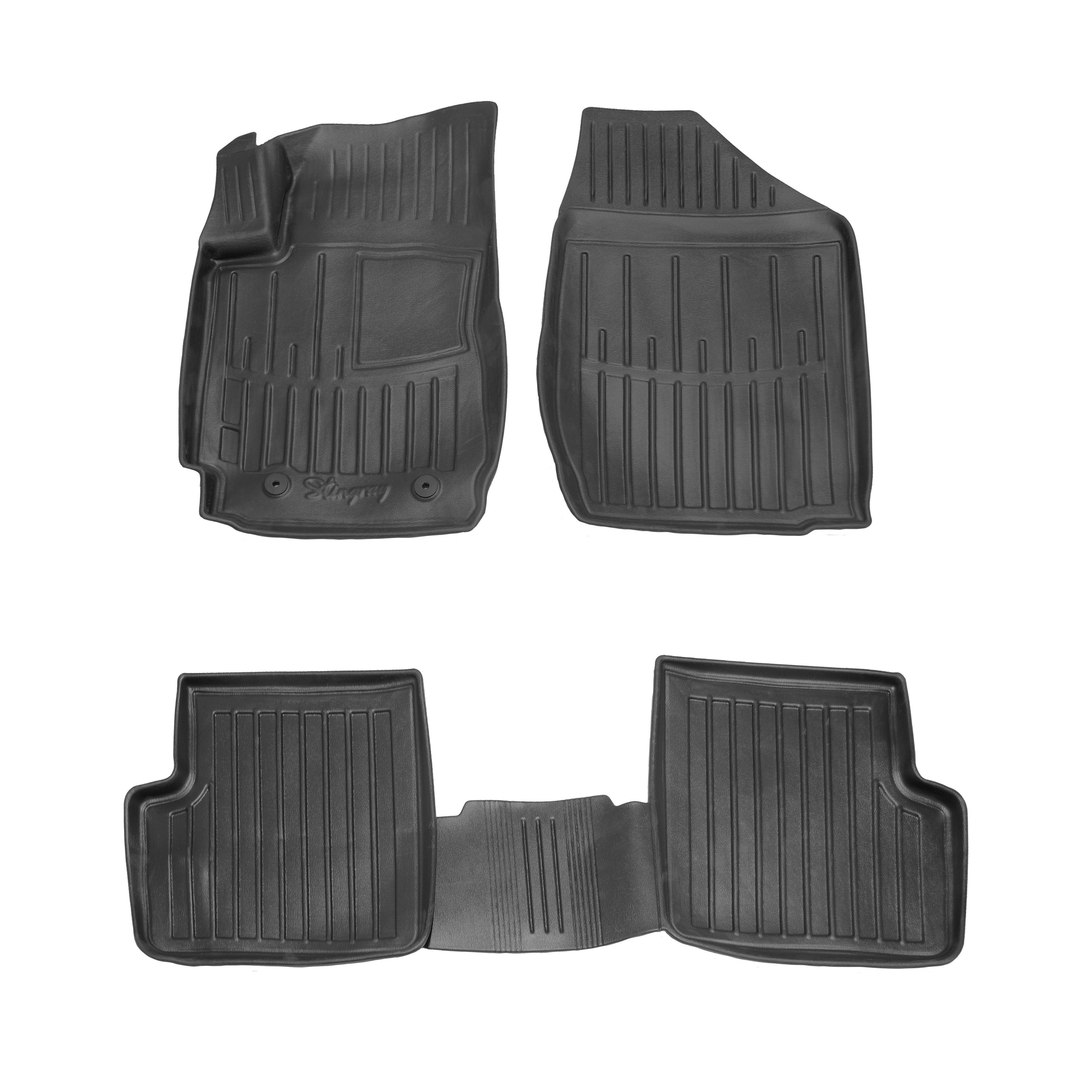 Килимки Stingray 3D для Toyota Corolla 2002-2007 рр. поліуретан 4 шт. Чорний (158651)