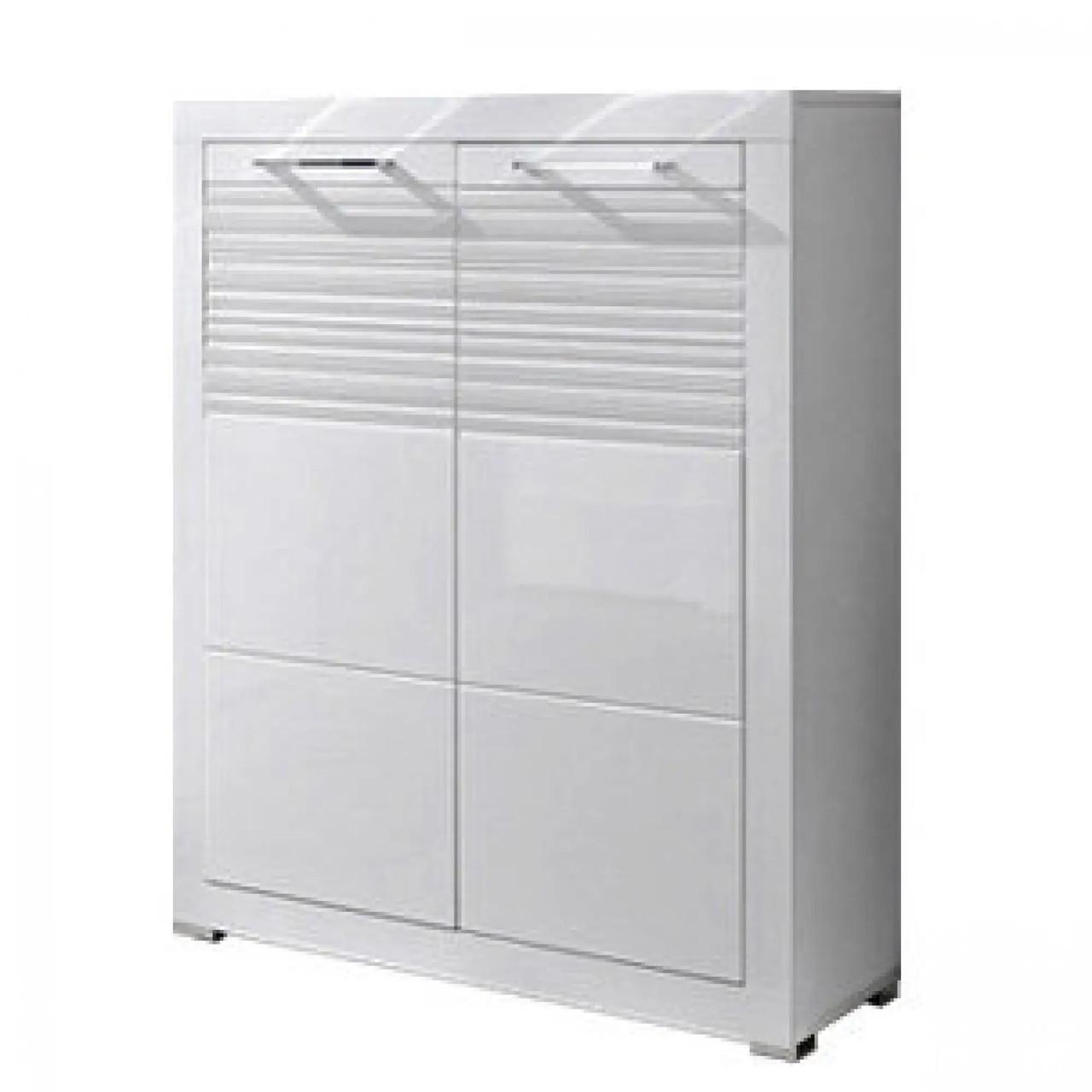 Комод з дверцятами ВМК БРВ Флеймс REG2D/11/9 Білий/Білий глянець (GRB-1522) - фото 2 Комод з дверцятами ВМК БРВ Флеймс REG2D/11/9 Білий/Білий глянець (GRB-1522) - фото 2