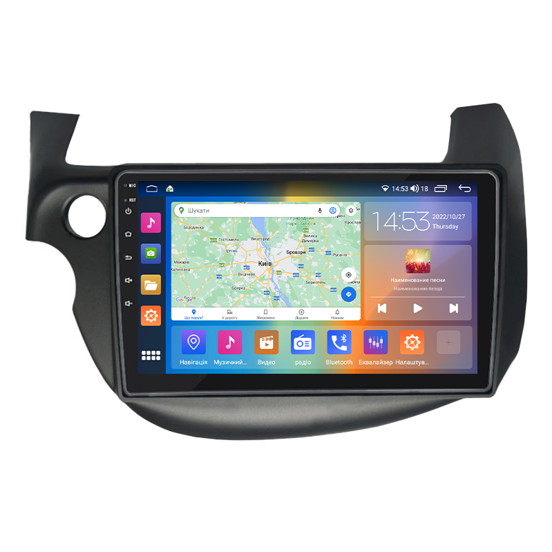 Автомагнитола штатная Lesko для Honda Fit II 2007-2014 10" 4/64Gb CarPlay 4G Wi-Fi GPS Prime MOB