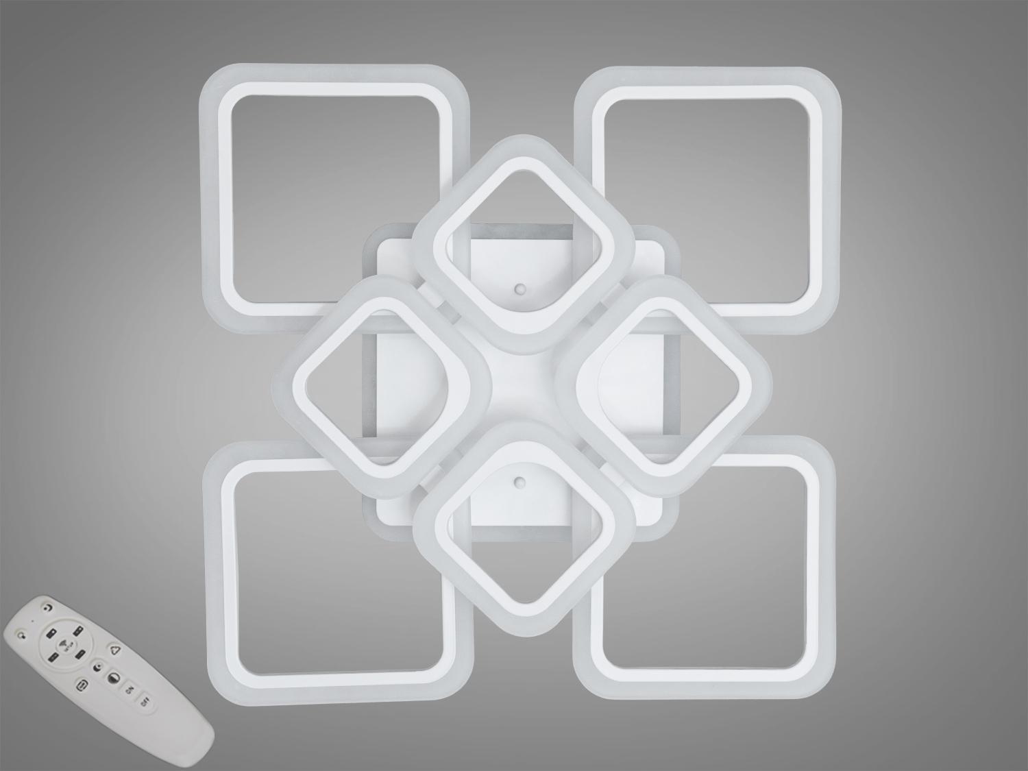 Люстра LED потолочная Diasha с диммером и подсветкой 145W Белый