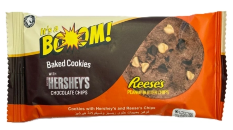 Шоколадное печенье Hershey's & Reese's It's A Boom с шоколадными каплями и арахисовой пастой 25 г (2571603943)
