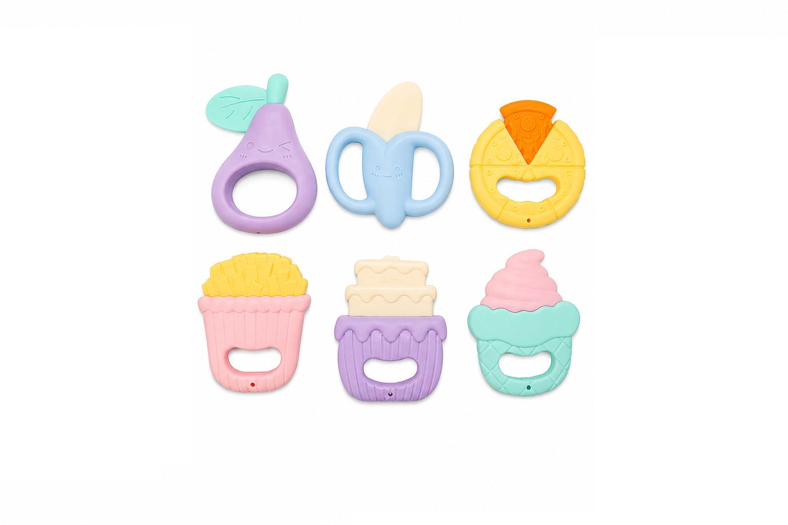 Набор детских погремушек-прорезывателей Baby Teether Rattle 6 шт. от 3 месяцев (KD 225-145)