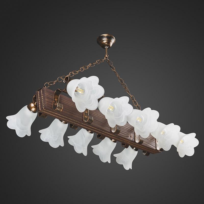 Люстра подвесная деревянная Light House DL-13399 Бронзовый