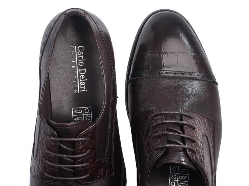 Туфлі Carlo Delari 7253012 р. 42 Темно-коричневий (23482) - фото 4