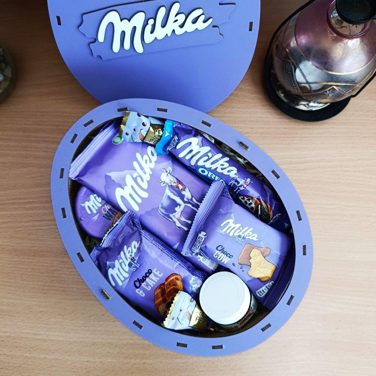 Подарочный бокс милка со сладостями для ребенка/девушки на день рождения/новый год/8 марта (ar269) - фото 2 Подарочный бокс милка со сладостями для ребенка/девушки на день рождения/новый год/8 марта (ar269) - фото 2