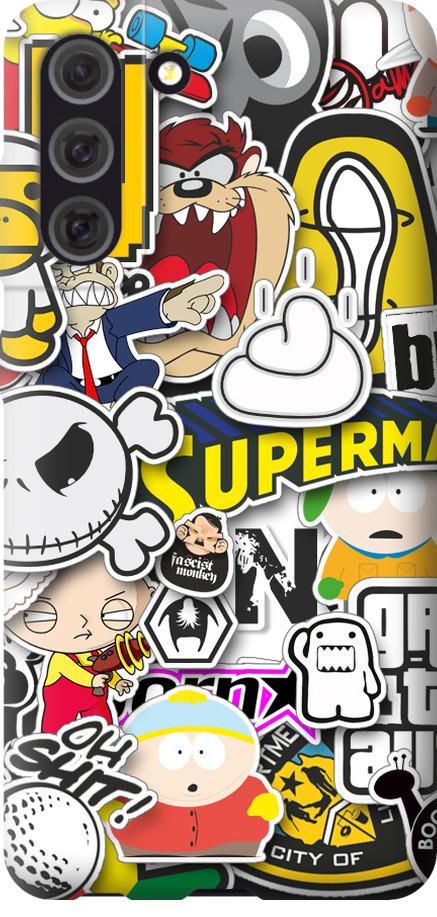 Чехол на Samsung Galaxy S21 FE Popular logos (4023u-2302-42517)