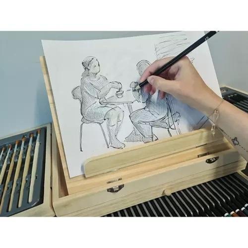 Набор для рисования и творчества в деревянном чемодане с мольбертом 83 пр. 30 л для рисования - фото 13 Набор для рисования и творчества в деревянном чемодане с мольбертом 83 пр. 30 л для рисования - фото 13