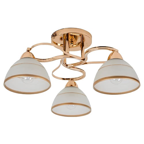 Люстра Svet с тремя плафонами под лампу Е27 Бело-золотистый (SH-8080/3 FG)