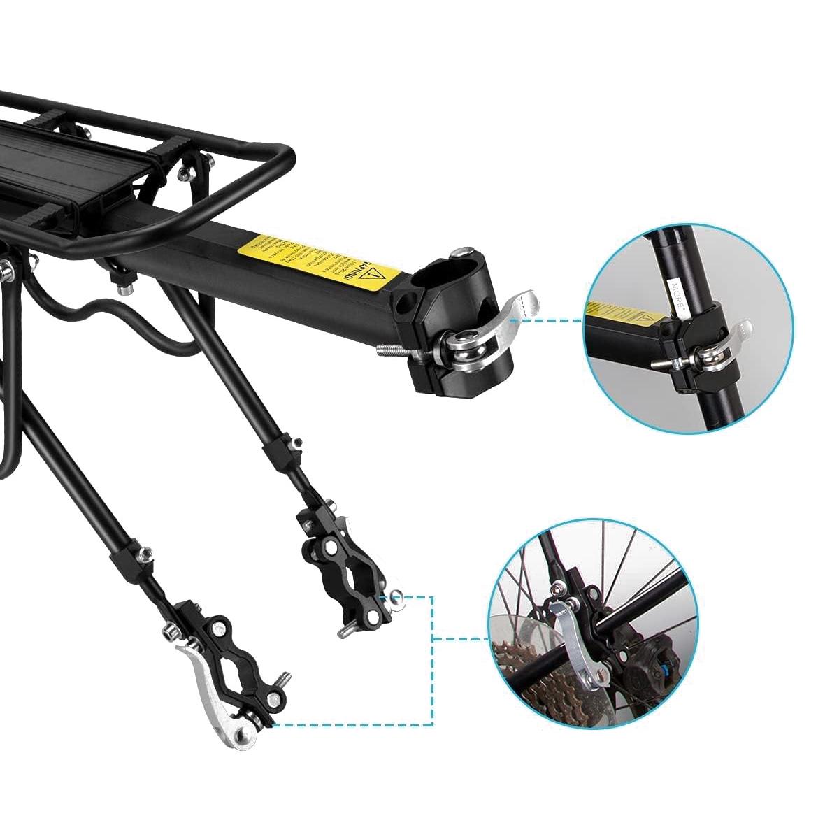 Багажник з крилом на велосипед Rockbros HJ1008 Чорний (RB-HJ1008-4020) - фото 6