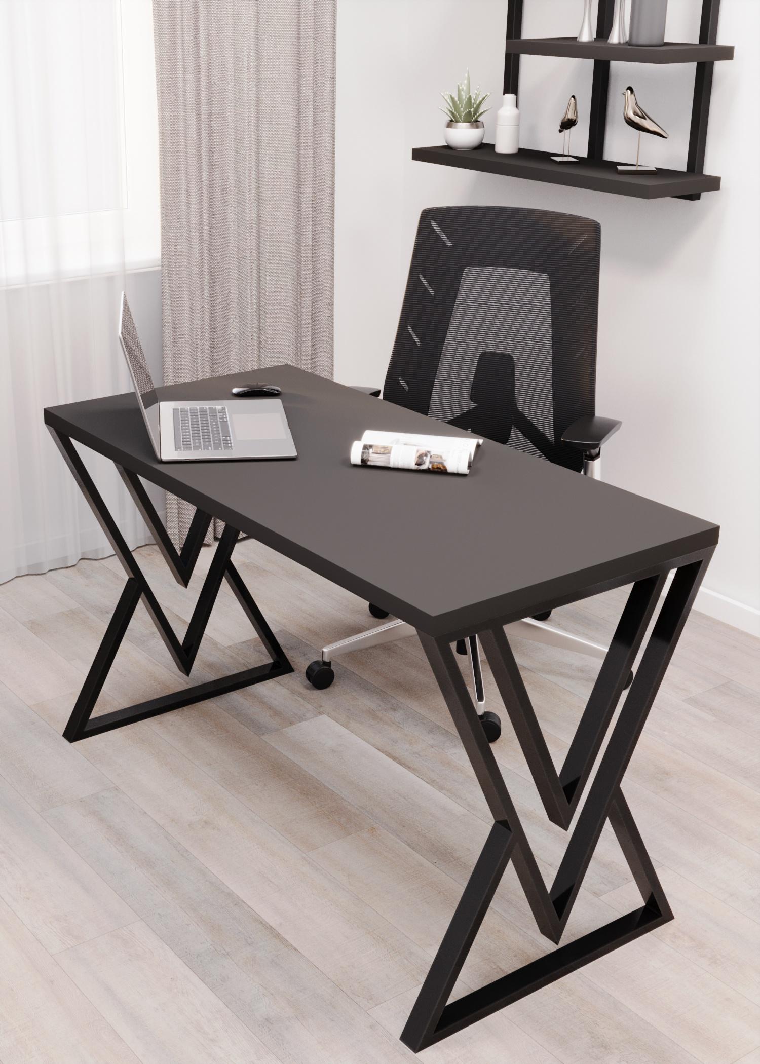 Стіл письмовий Loft Серія 13 1200х600х32 мм Антрацитовий
