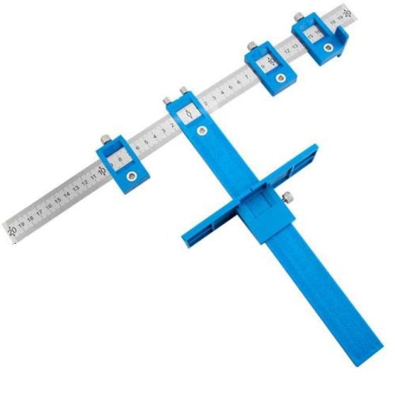 Кондуктор шаблон Т-образный для сверления отверстий под фурнитуру 5 мм Blue (313444)