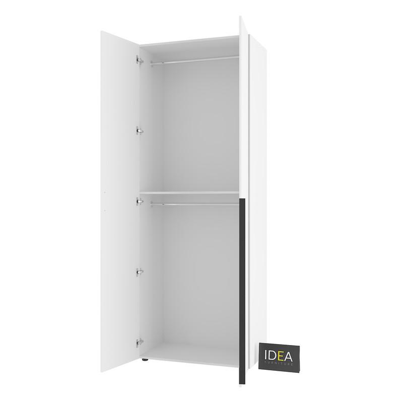 Шафа для одягу Idea С-7.1 з двома штангами Білий/Білий (1806) - фото 4 Шафа для одягу Idea С-7.1 з двома штангами Білий/Білий (1806) - фото 4