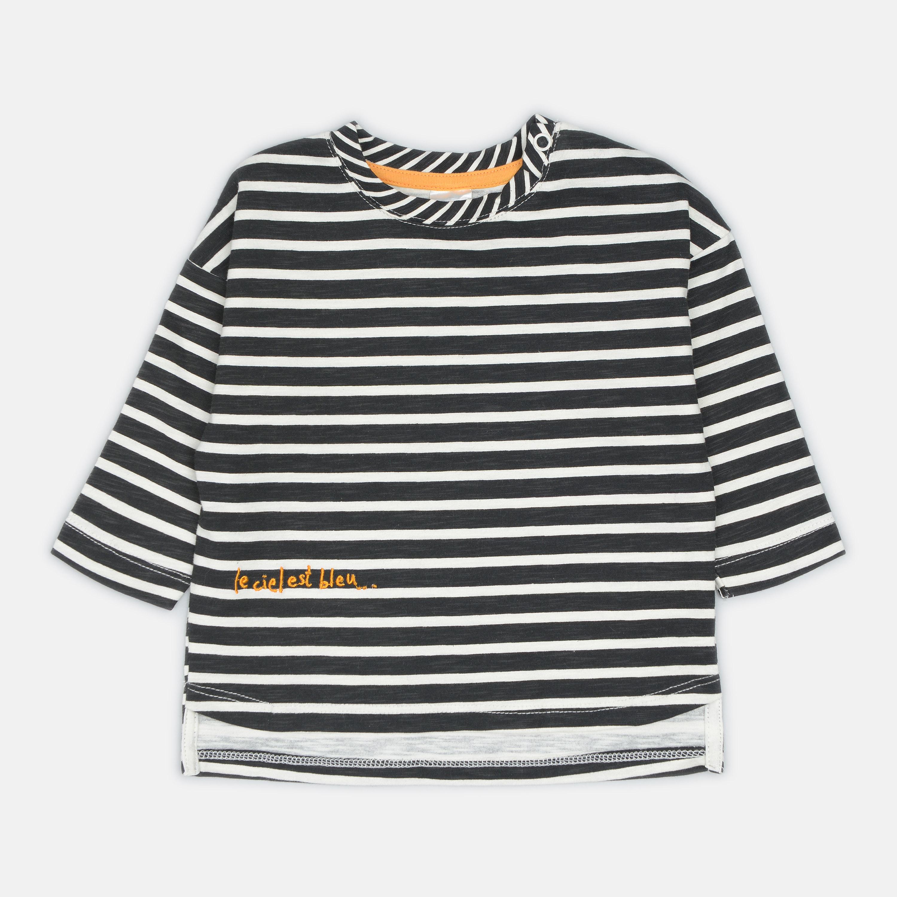 Реглан H&M 68 см полоска Бело-черный (95657977)