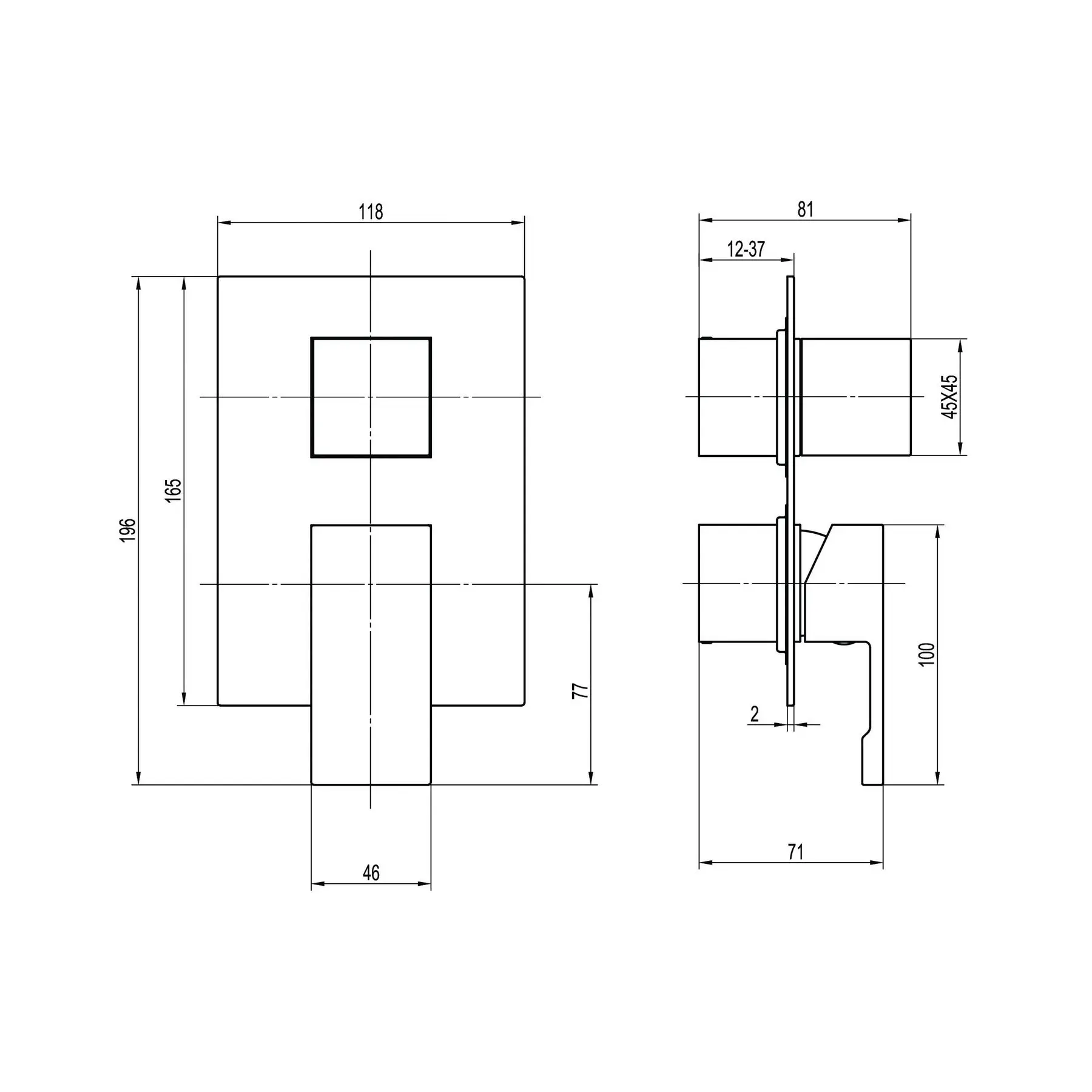 Душевая система встроенная TOPAZ Odiss TO 08117-L03-TT с термостатом (GSR-000022254) - фото 7