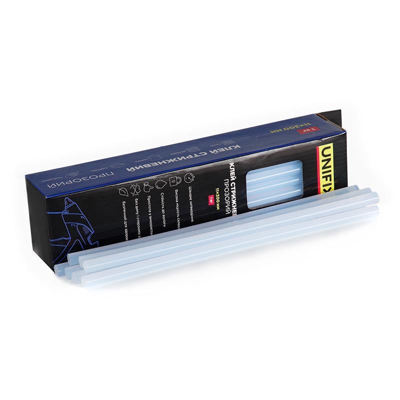 Стержні клейові Unifix 11х300 мм 1 кг 34 шт. Прозорий (951459)