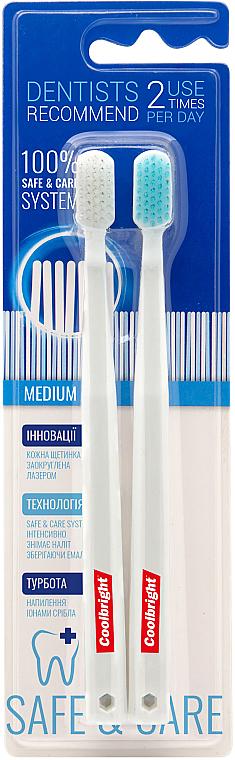 Зубная щетка Coolbright Safe & Care Medium 2 шт. (3144)