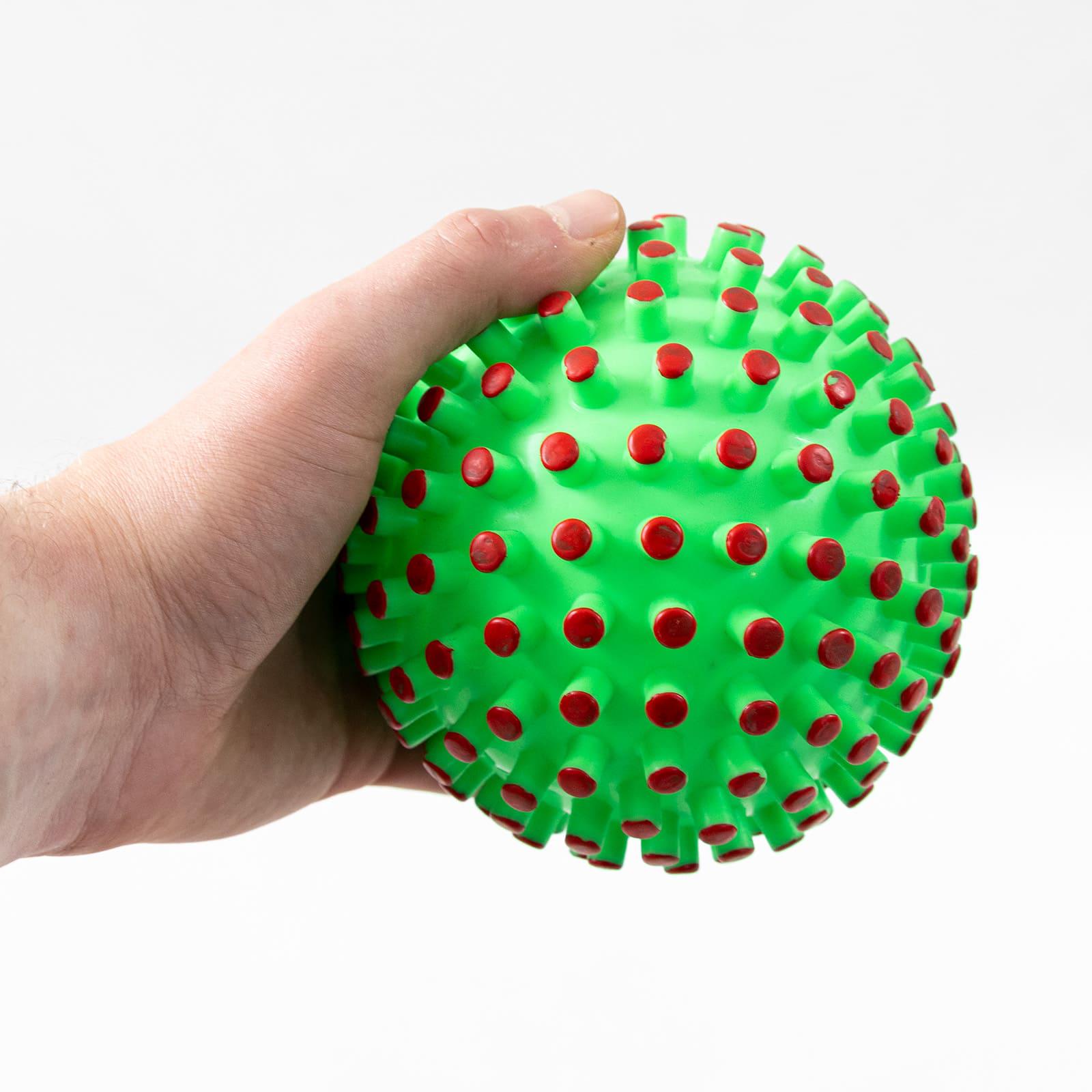 Мяч массажный надувной детский OSPORT 15 см Зелено-красный (MS 4525) - фото 3 Мяч массажный надувной детский OSPORT 15 см Зелено-красный (MS 4525) - фото 3