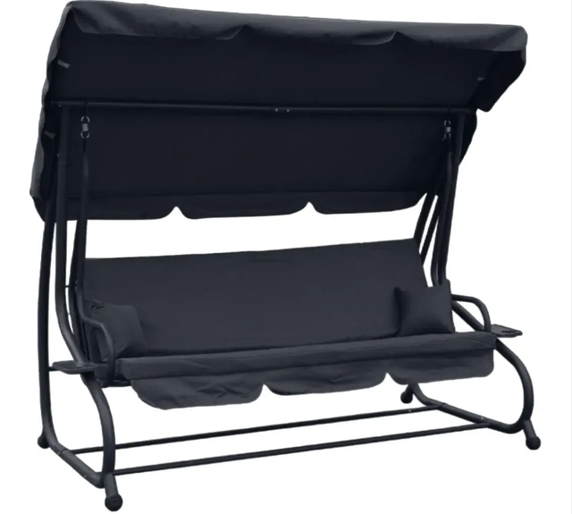 Садовые качели Bonro Garden BW-002 трехместная Серый (25983090)