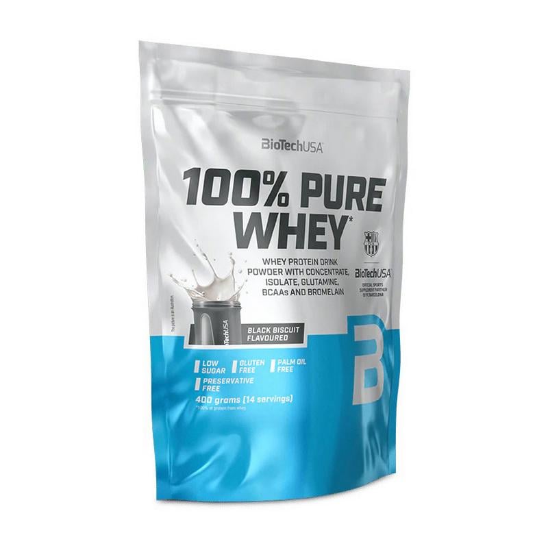 Протеин сывороточный BioTech 100% Pure Whey 400 г Черное Печенье