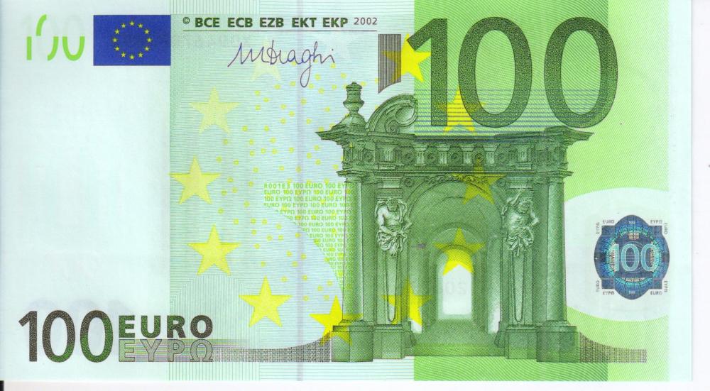 Коллекционная банкнота Германия 100 евро 2002 X R001 UNC (Б05416)