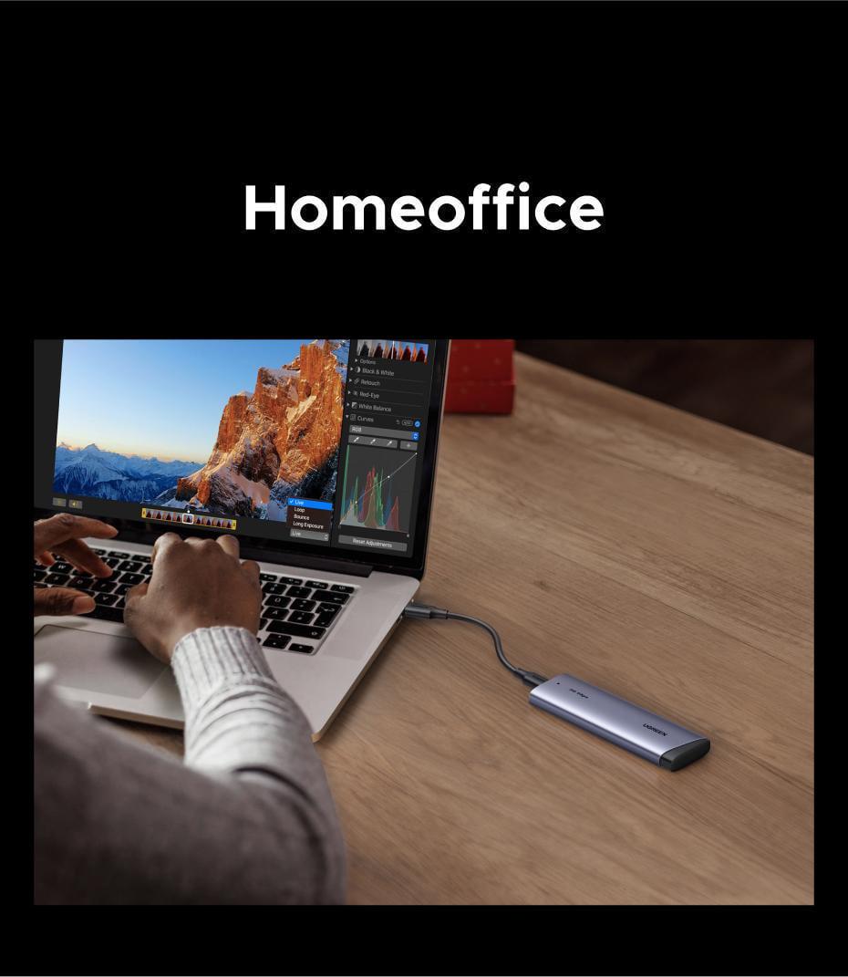 Кишеня зовнішня Ugreen 20 гбіт/с USB Срібний (55150) - фото 7