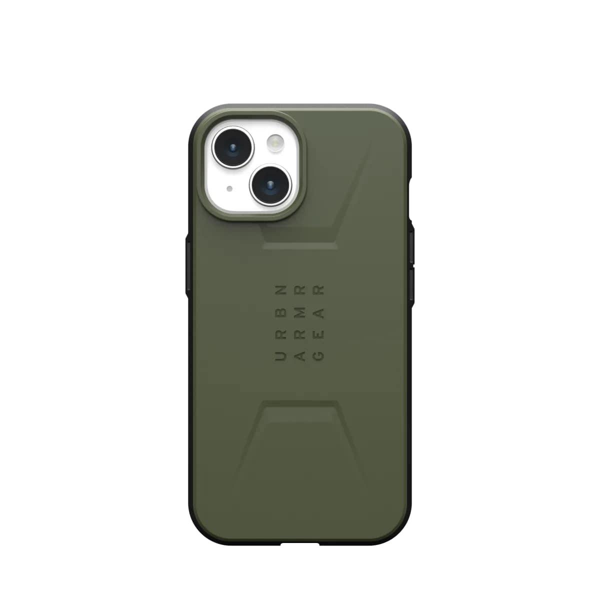 Чехол накладка для телефона UAG Civilian Magsafe Apple iPhone 15 Olive