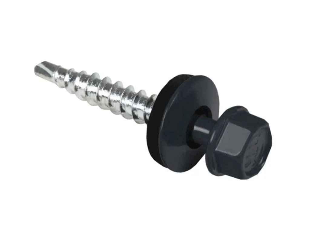 Саморіз даховий Крептех 4,8х19 250 шт. Антрацит зі свердлом RAL 7016 9T648 (953537)