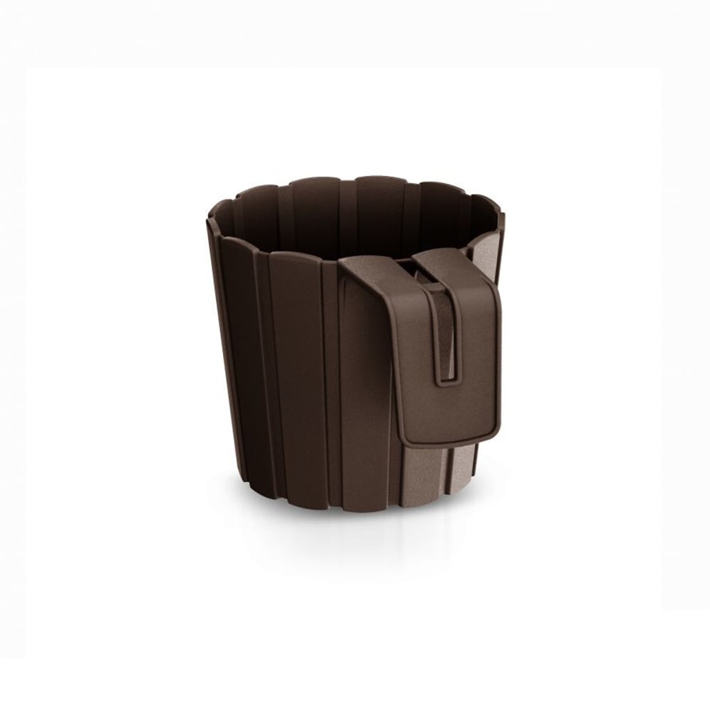 Горшок для цветов Prosperplast Boardee Hook навесной Н-13 см Коричневый (25333-222)