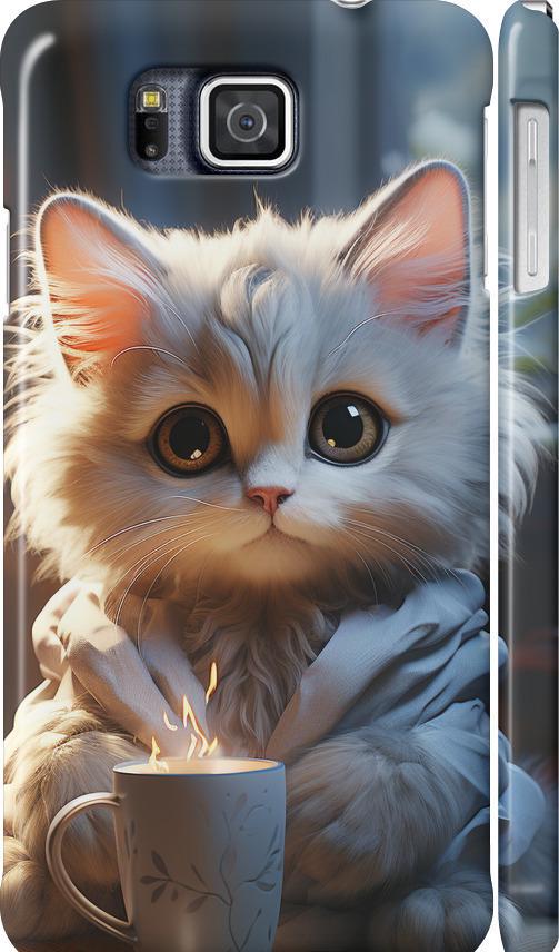 Чехол на Samsung Galaxy Alpha G850F White cat (5646c-65-42517)