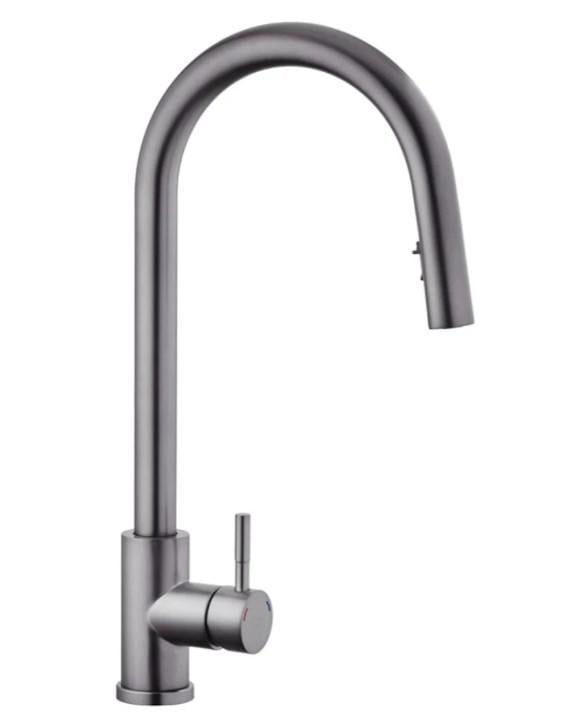 Смеситель для кухни с выдвижным изливом Kroner KRP Edelstahl Klassisch PVD03915 (60097)