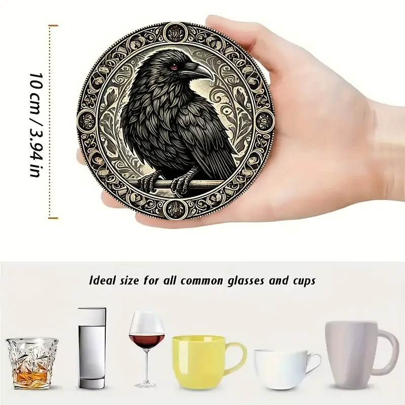 Набор деревянных подставок под чашки Ворон 8 шт. - фото 3 Набор деревянных подставок под чашки Ворон 8 шт. - фото 3