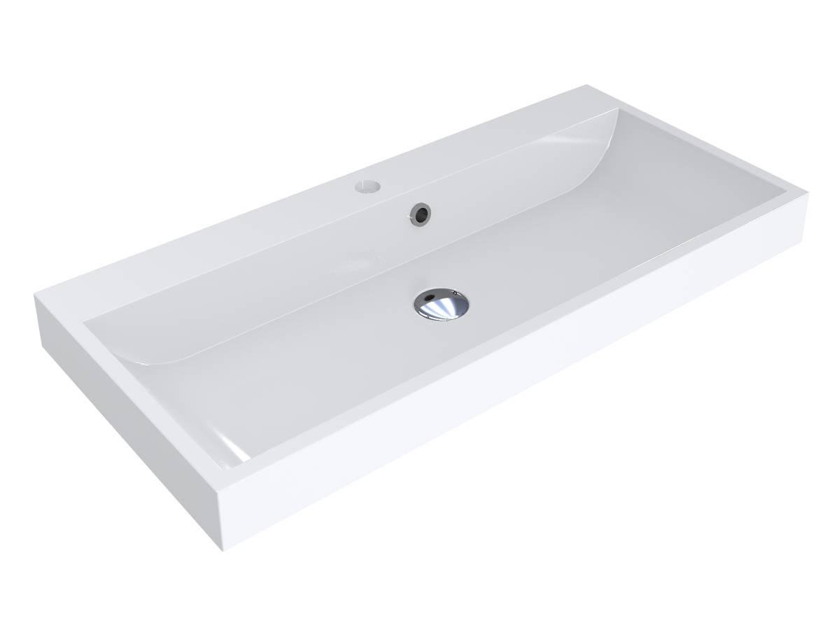 Умывальник Miraggio VARNA 900 с литого мрамора глянцевый Белый (83992)