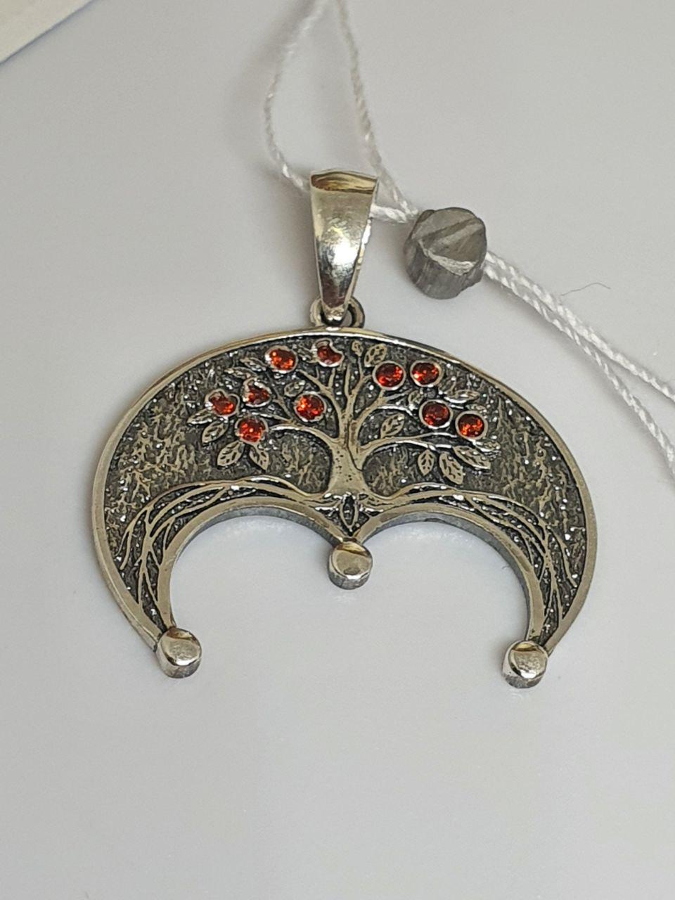 Підвіска срібна Лунниця з калиною проба 925 (30156434)
