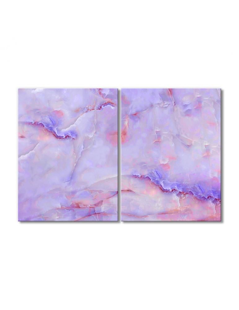 Картина модульная Розово-фиолетовый мрамор 2 модуля 50x75 см