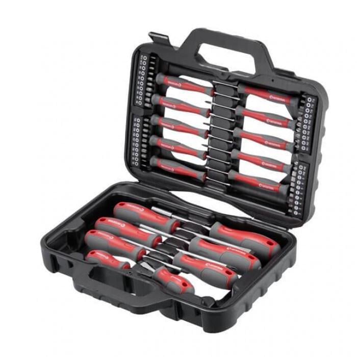 набор отверток с комплектом насадок Intertool VT-3358 с битами SL PH T 58 ед. (32406884)