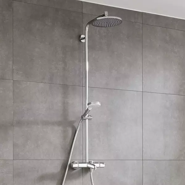 Душова система Hansgrohe Crometta 27320000 Showerpipe з термостатом (35624006)