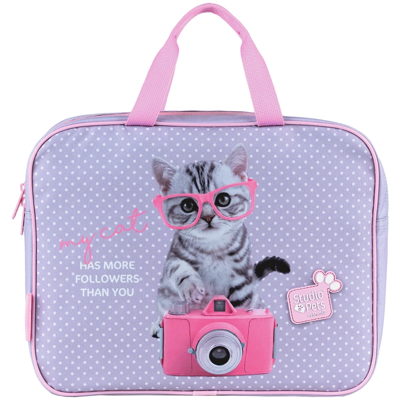 Сумка школьная KITE Studio Pets 1 отделение A4 текстильная (SP24-589)