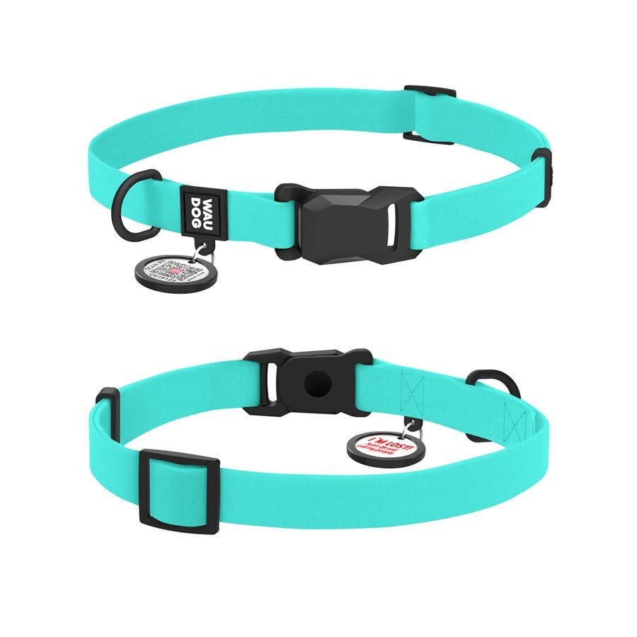 Нашийник для собак водостійкий Waudog Magnet магнітна пряжка-фастекс S 15 мм 26-35 см Turquoise (279427) - фото 1 Нашийник для собак водостійкий Waudog Magnet магнітна пряжка-фастекс S 15 мм 26-35 см Turquoise (279427) - фото 1