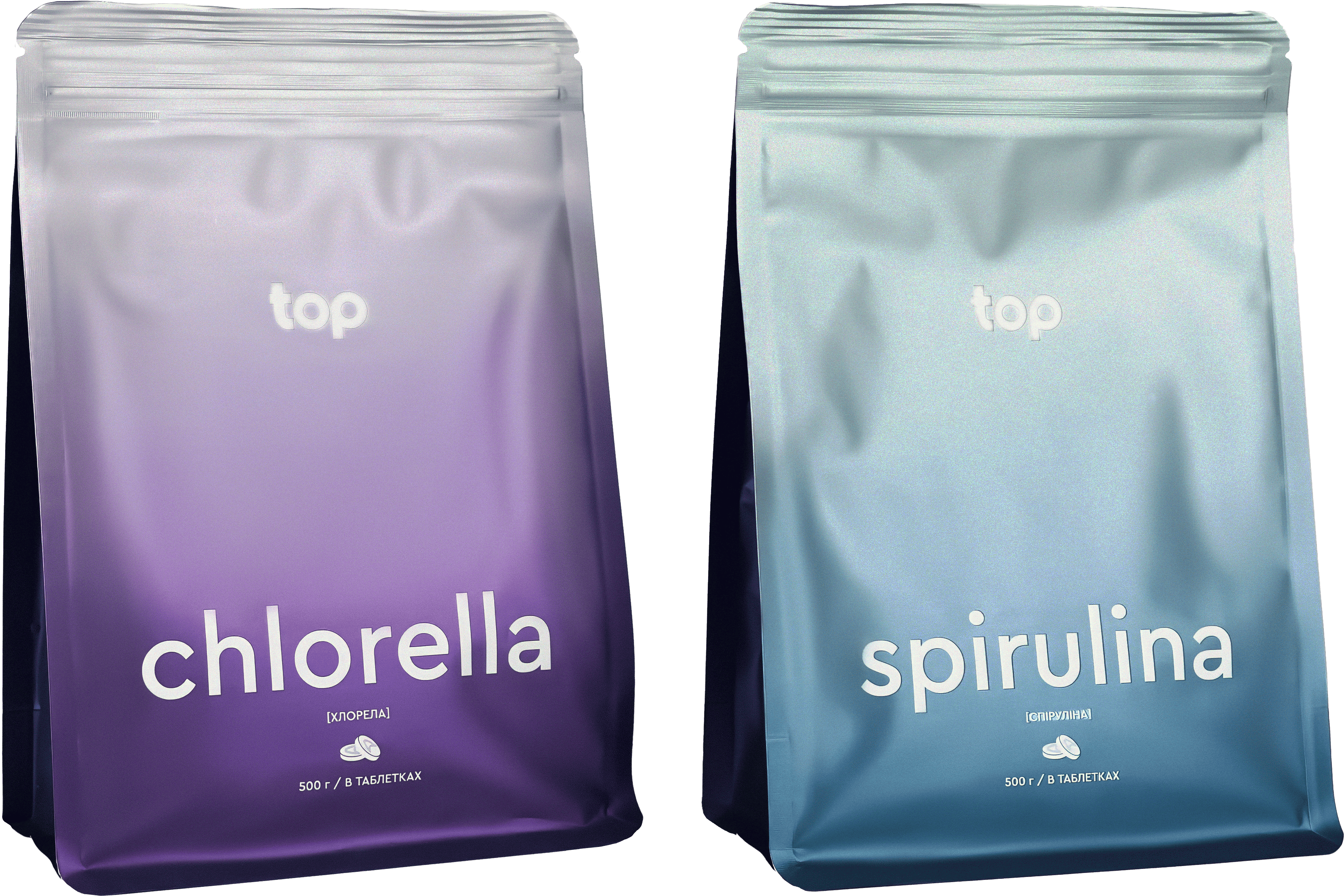 Набор Спирулина и хлорелла из озера Ченхай в таблетках 500/500 г (19491751)