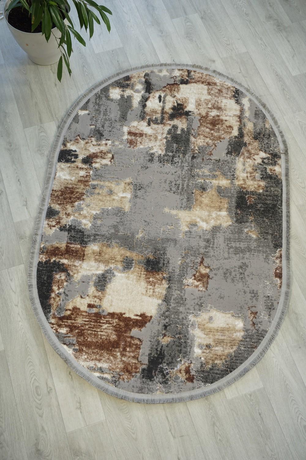 Ковер овальный Salsa d550a 150x230 см Beige/Light Grey